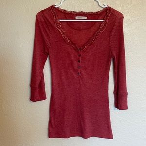 Old Navy Rust Orange 3/4 Sleeved Top